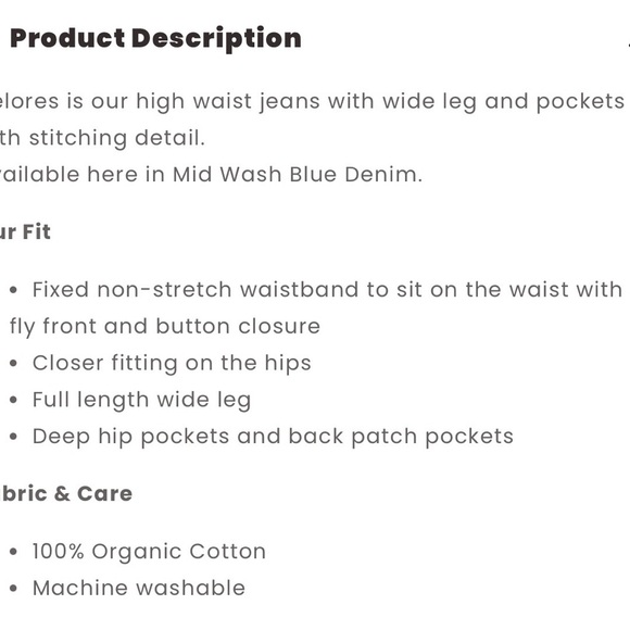 ✨Lucy & Yak Women's Mid Wash Blue High Waisted Wide-Leg Jeans NWT✨ - Picture 16 of 16